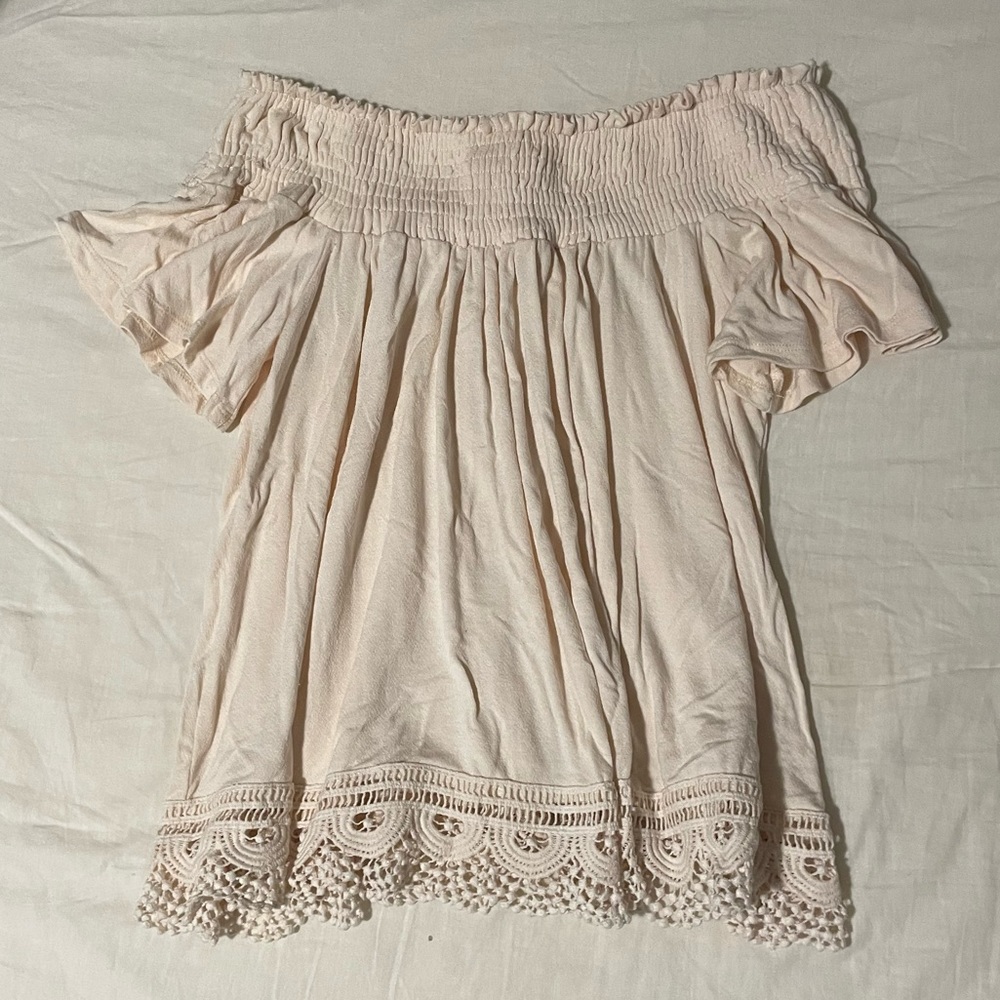 Altar’d State Cream Off the Shoulder Top